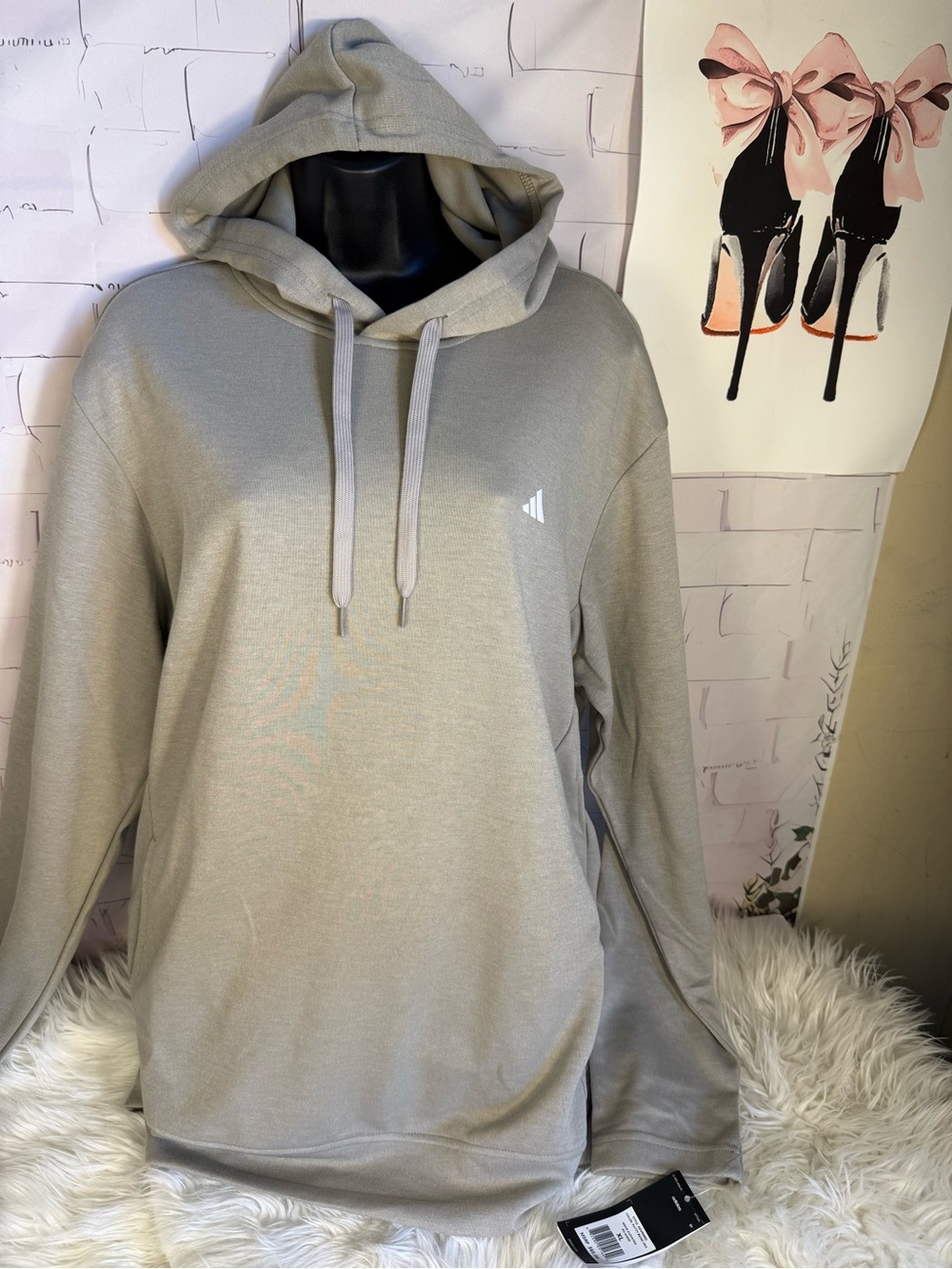 adidas Light Gray Men's Pullover Hoodie